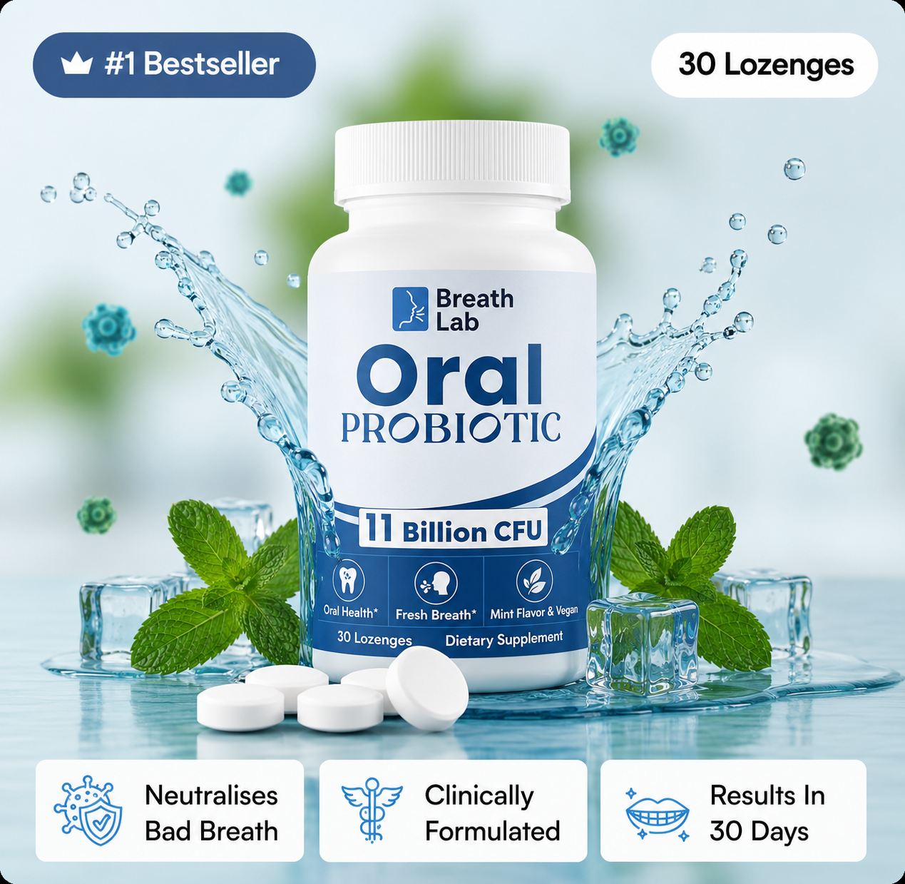 Oral Probiotic - 11 Billion CFU.